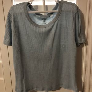 Pacsun basics light blue crop top